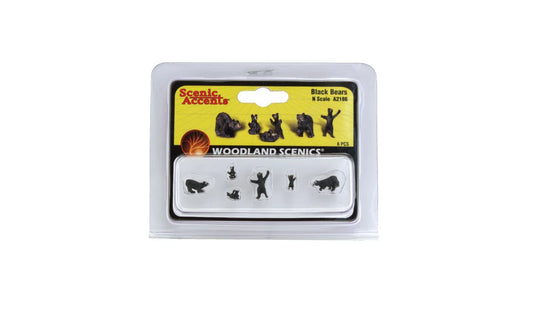 Scenic Accents Woodland Scenics Black Bears N scale A2186 - Chester Model Centre