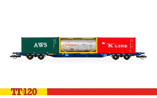 HORNBY TT6030 Touax KFA Container Wagon with 3x20 Containers Freight Wagons Era 11 - Present Day (2014 - Present) - Chester Model Centre