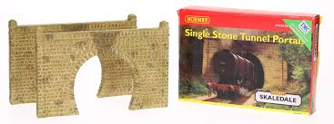 thumbnail image 2 of X2 HO Scale Stone Tunnel Portals For Model Railroad Scenery – 4 Inch, H0 Gauge, Gray 2 of 6