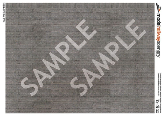 Scale Model Scenery TX105-OO English Bond Blue Engineering Brick Texture Paper (Pack of 5) - OO/4mm/1:76 - Chester Model Centre