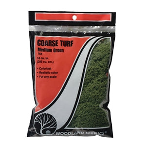 Woodland Scenics Medium Green Coarse Turf Bag WT64 - Chester Model Centre