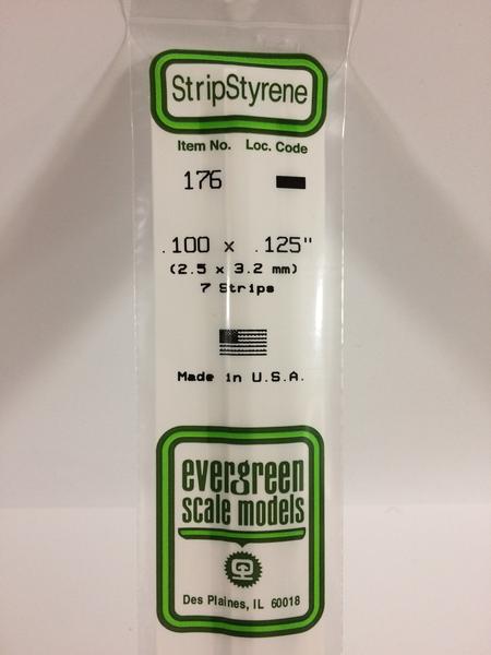 Evergreen 176 - 2.5 x 3.2mm Strips - Chester Model Centre