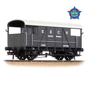 Bachmann 38-915 SE&CR 25T 'DANCEHALL' Brake Van SE&CR Grey - Chester Model Centre