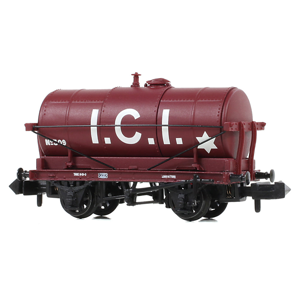 Graham Farish N Gauge 373-682A 14T Tank Wagon 'ICI' Maroon - Chester Model Centre