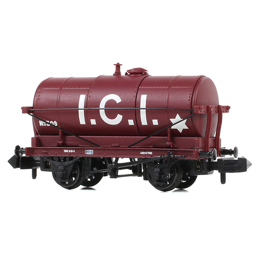 Graham Farish N Gauge 373-682A 14T Tank Wagon 'ICI' Maroon - Chester Model Centre