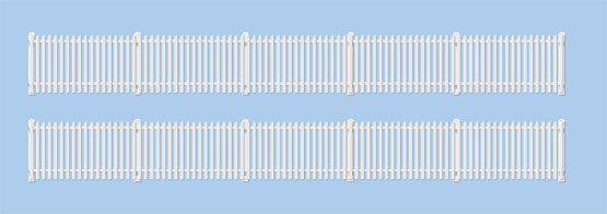 GWR Station Fencing White (straight only) - Chester Model Centre