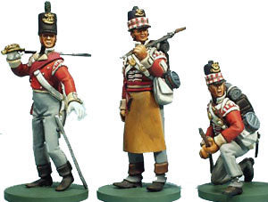 ART. 6018 British Infantry 71st "Glasgow Highland" 1815 - 3 Figure Boxed Set - Chester Model Centre