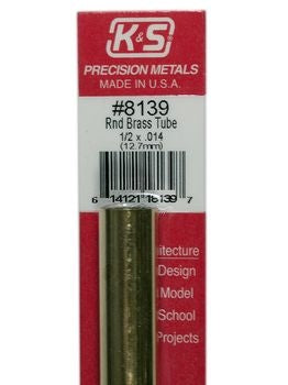 Round Brass Tube 1/2 x .014 - Chester Model Centre