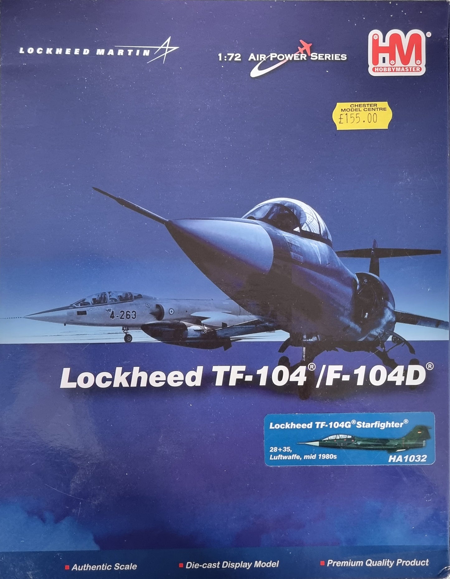 Hobbymaster HA1032 1:72 Lockheed TF-104/F-104D - Chester Model Centre