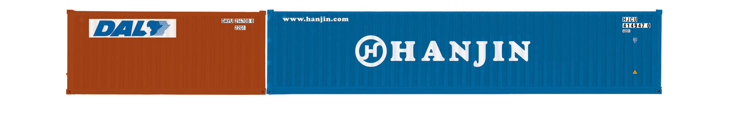 Hornby R60128 DAL & Hanjin, Container Pack, 1 x 20' and 1 x 40' Containers - Era 11 - Chester Model Centre