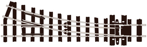 304mm (12in) radius R/H turnout nickel silver rail - Chester Model Centre