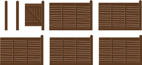 Larch Lap Fencing Including Gates - Chester Model Centre