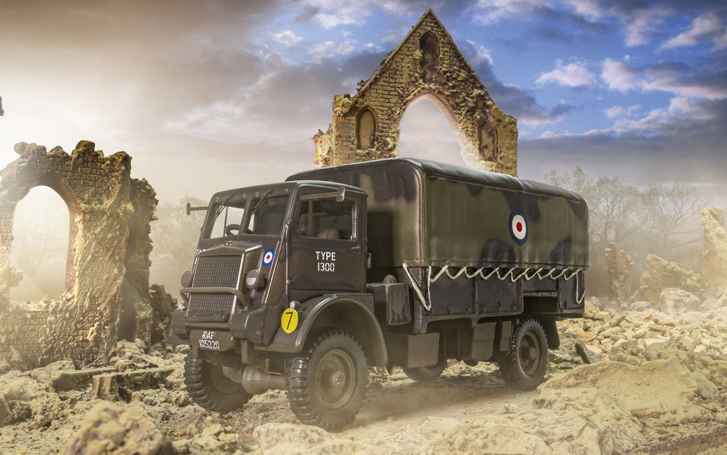CC60309 Bedford QLD 4X4 general service cargo truck, Service Number 105220, RAF 2nd Tactical Air Force, 84 Group, Gold Beach, Normandy, 6th June 1944 - Chester Model Centre