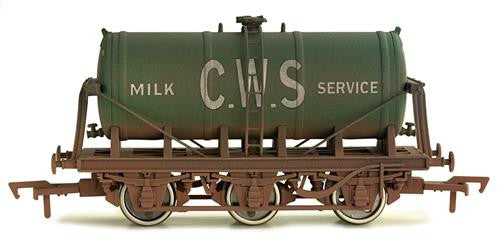 Dapol OO Gauge 6 Wheel Milk Tank CWS Weathered - Chester Model Centre