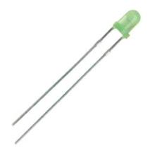 Pack of 10 3mm 12V LED Green - Chester Model Centre
