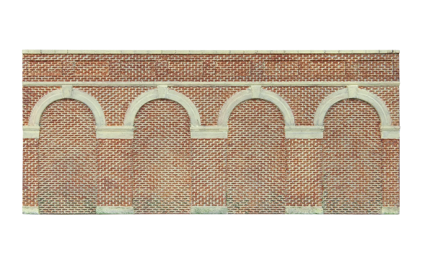 Mid Level Arched Retaining Walls x2 (Red Brick) - Chester Model Centre