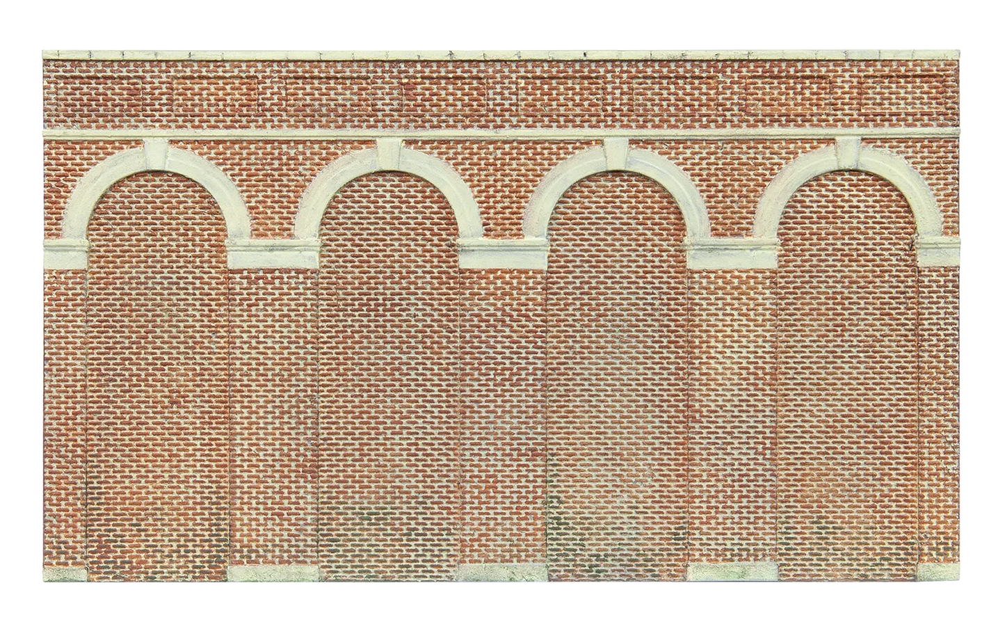 High Level Arched Retaining Walls x 2 (Red Brick) - Chester Model Centre