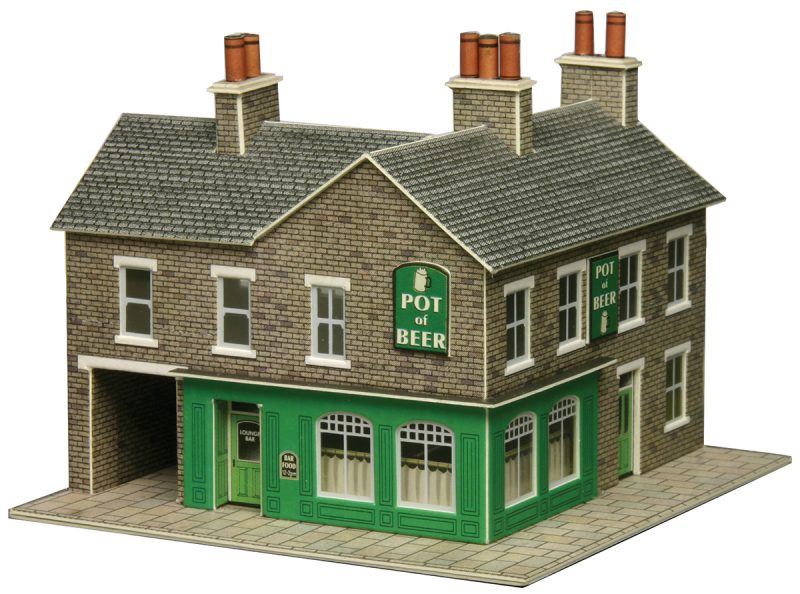 PN117 N Gauge Corner Shop Stone - Chester Model Centre