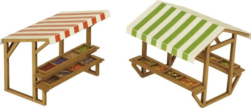 OO Market Stalls - Chester Model Centre