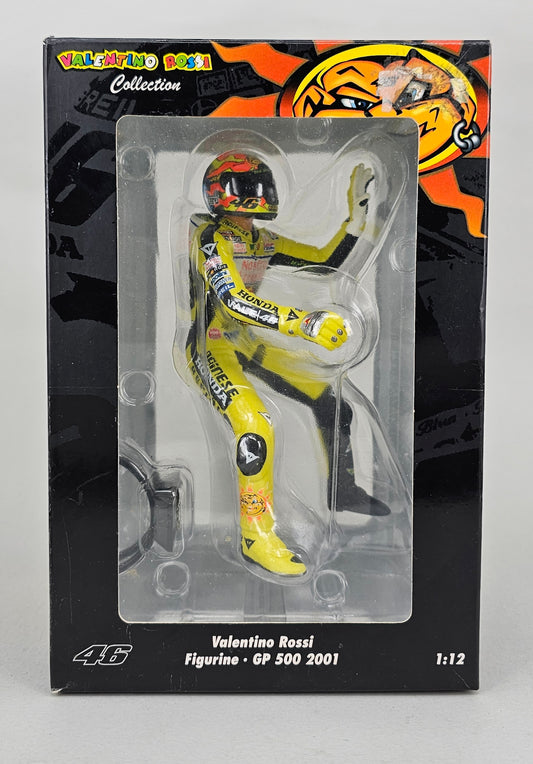 MINICHAMPS Limited Edition (7446 Pieces) #312 010046 - 1/12 Scale Resin Figurine Valentino Rossi GP 500 2001 - Chester Model Centre