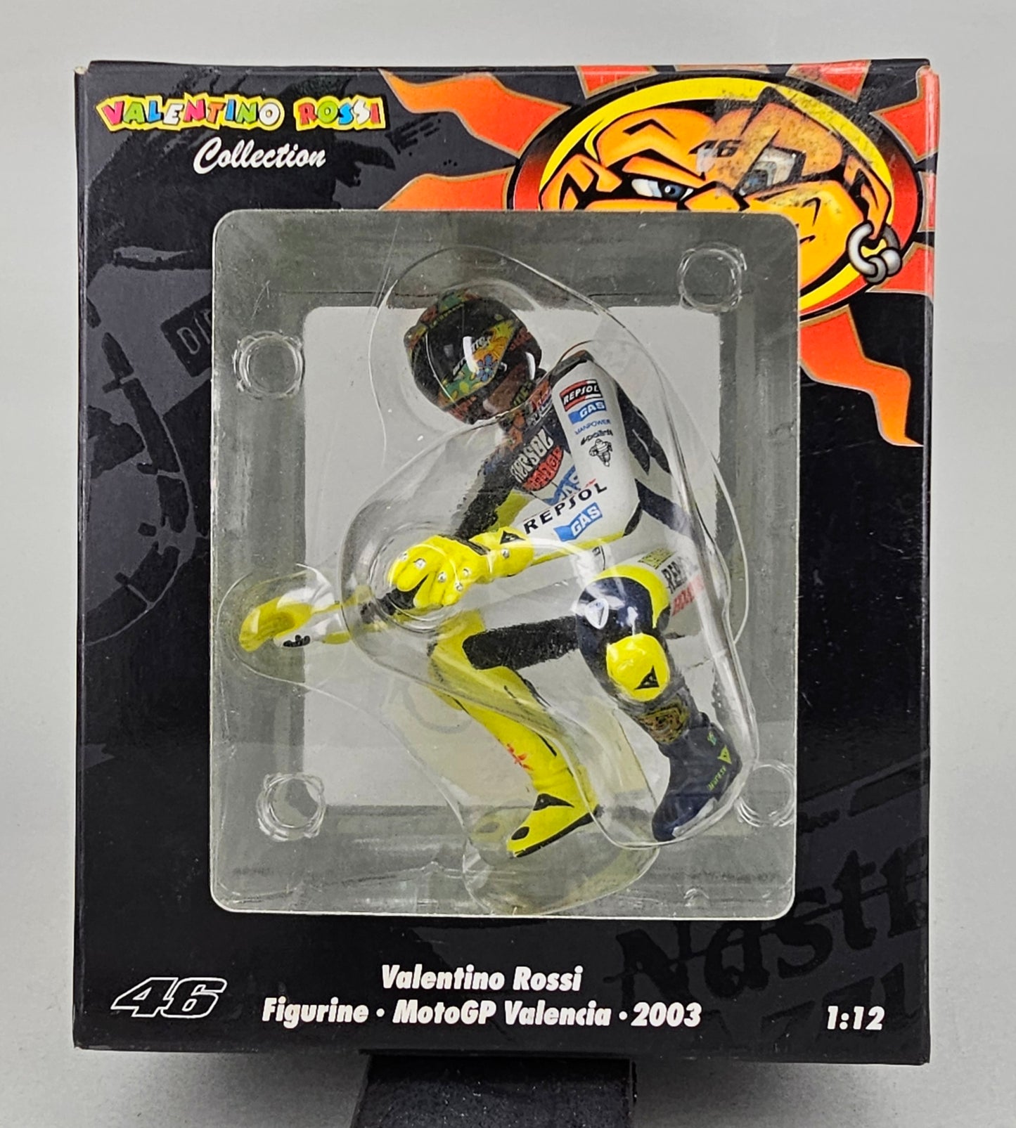 MINICHAMPS Limited Edition (3996 Pieces) #312 030186 - 1/12 Scale Resin Figurine Valentino Rossi MotoGP Valencia 2003 - Chester Model Centre