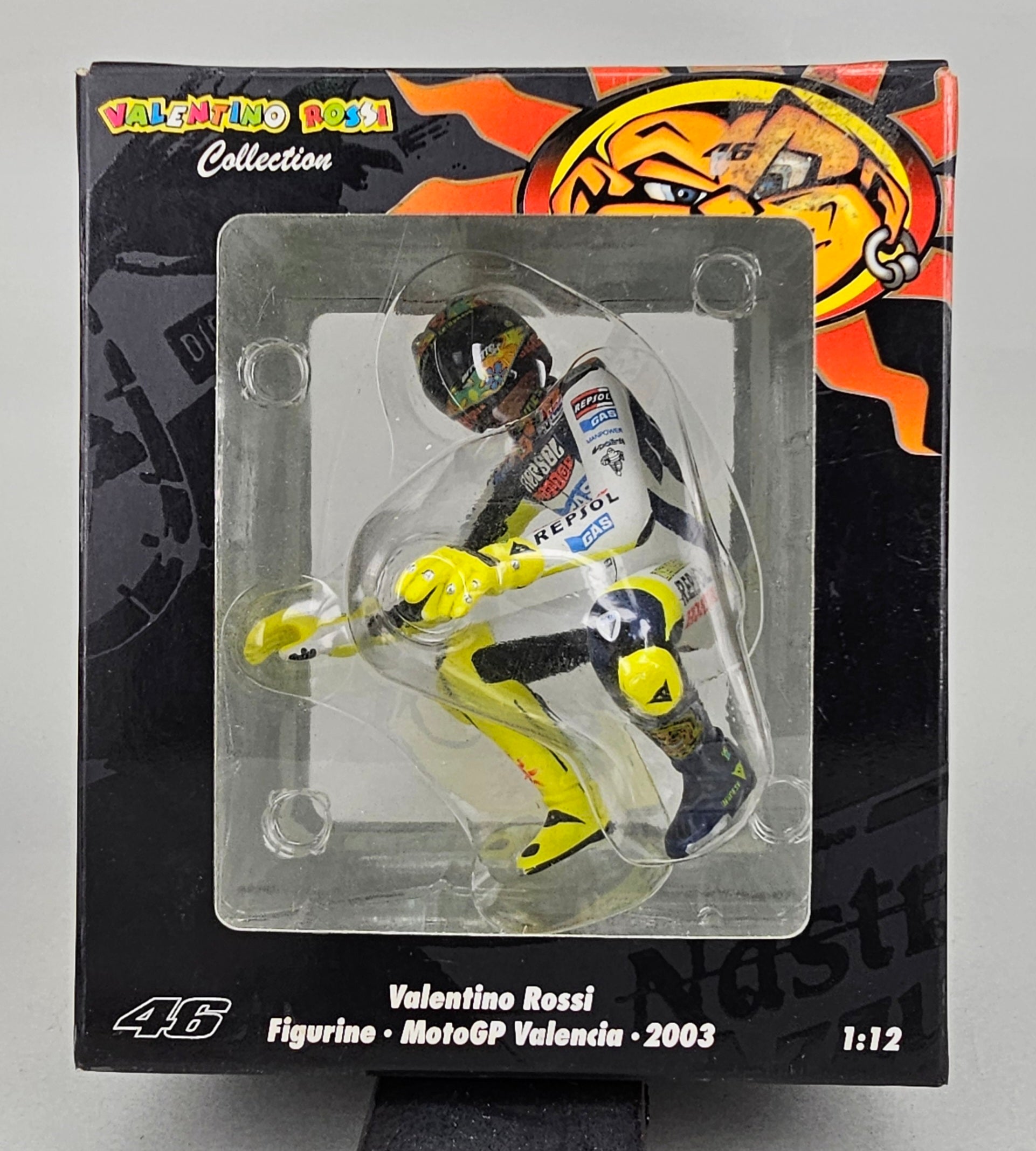 MINICHAMPS Limited Edition (3996 Pieces) #312 030186 - 1/12 Scale Resin Figurine Valentino Rossi MotoGP Valencia 2003 - Chester Model Centre