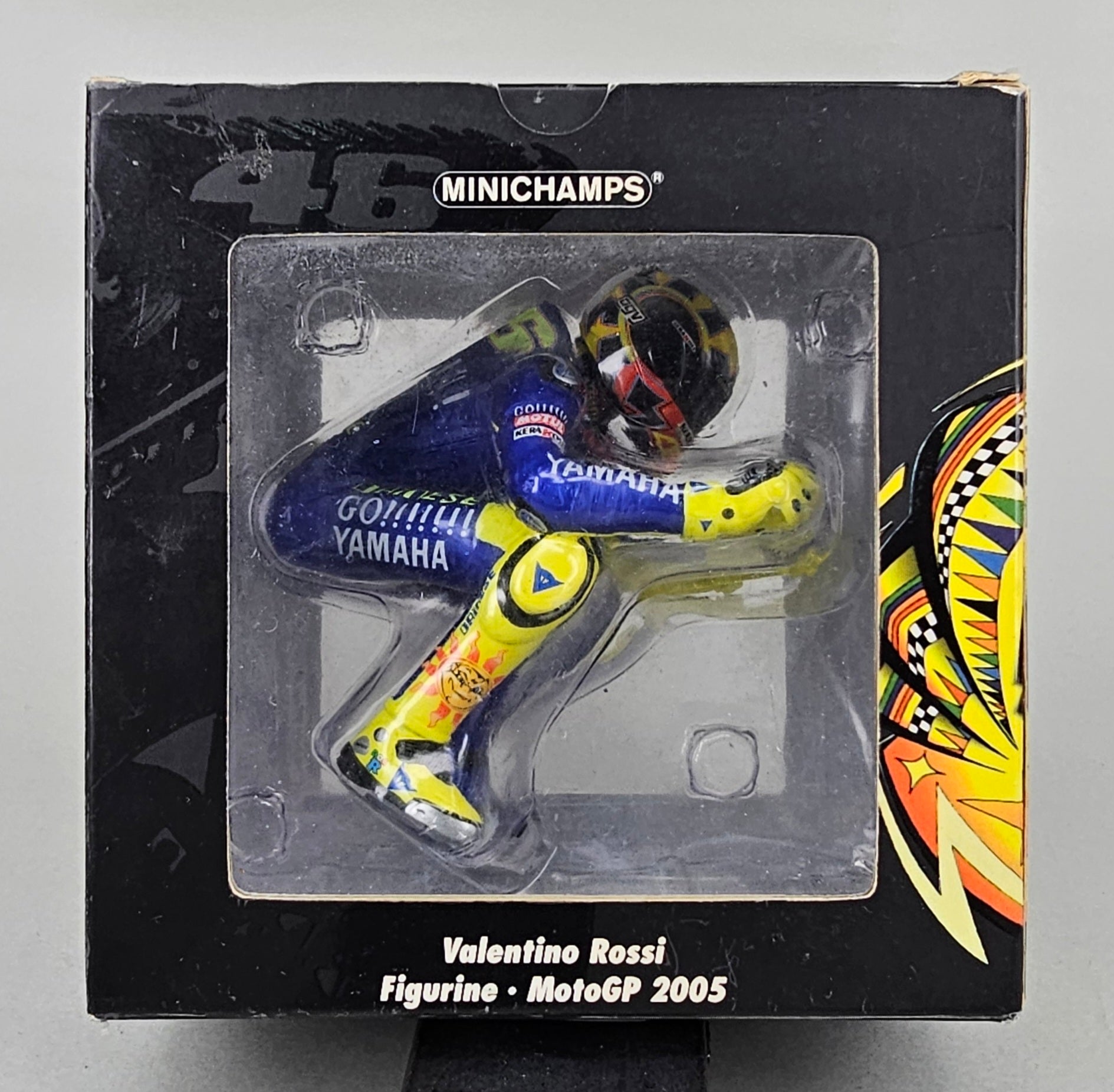 MINICHAMPS Limited Edition (2999 pieces) #312 050146 - 1/12 Scale Resin Figurine Valentino Rossi MotoGP 2005 - Chester Model Centre