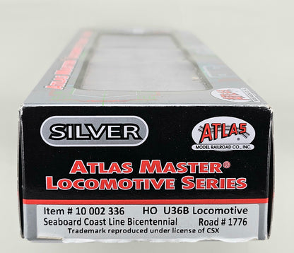 ATLAS HO Scale Silver Series #10 002 336 - U36B Locomotive Seabord Coast Line Bicentennial #1776 (DCC Ready - 8 Pin)