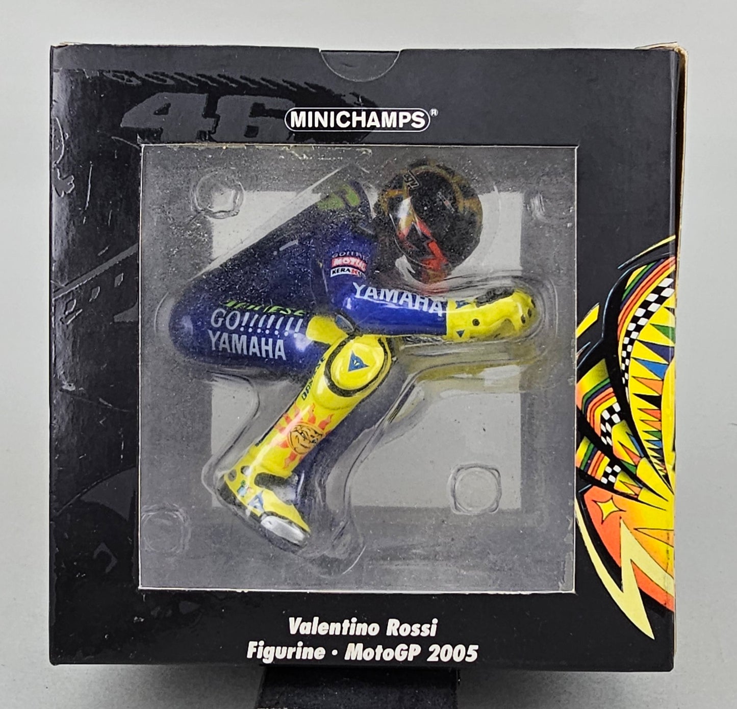 MINICHAMPS Limited Edition (2999 pieces) #312 050146 - 1/12 Scale Resin Figurine Valentino Rossi MotoGP 2005 - Chester Model Centre
