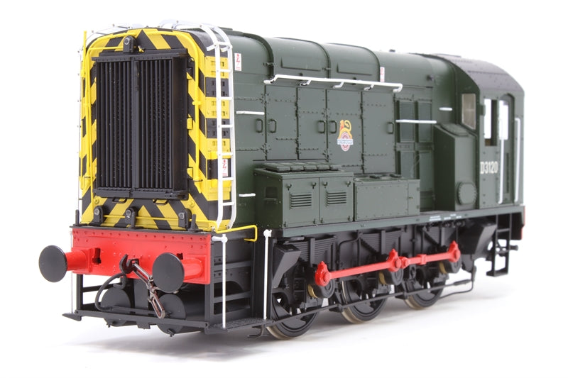 DAPOL 110736 O Gauge Class 08 Shunter Green Early Crest with Yellow Wasp Stripes and Ladders - Chester Model Centre