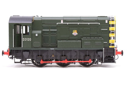 DAPOL 110736 O Gauge Class 08 Shunter Green Early Crest with Yellow Wasp Stripes and Ladders - Chester Model Centre