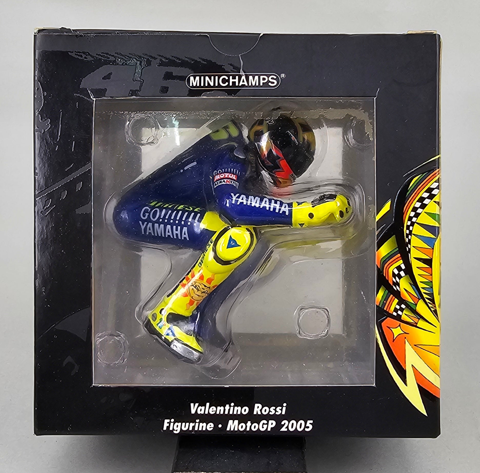 MINICHAMPS Limited Edition (2999 pieces) #312 050146 - 1/12 Scale Resin Figurine Valentino Rossi MotoGP 2005 - Chester Model Centre