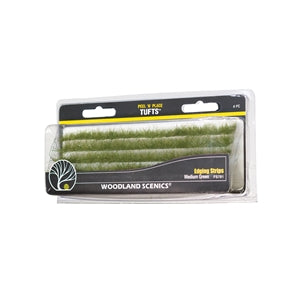 Woodland Scenic Peel 'n' Place Tufts Edging Strips Medium Green FS781 - Chester Model Centre