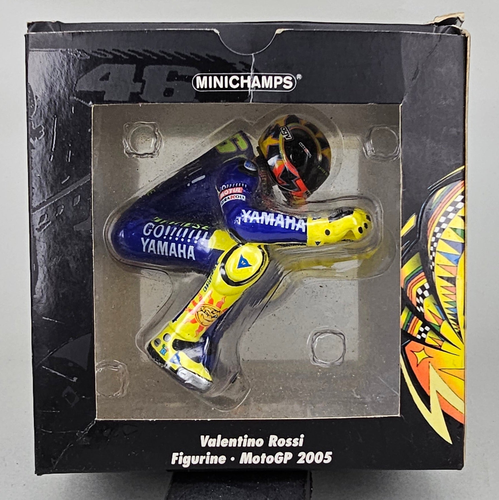 MINICHAMPS Limited Edition (2999 pieces) #312 050146 - 1/12 Scale Resin Figurine Valentino Rossi MotoGP 2005 - Chester Model Centre