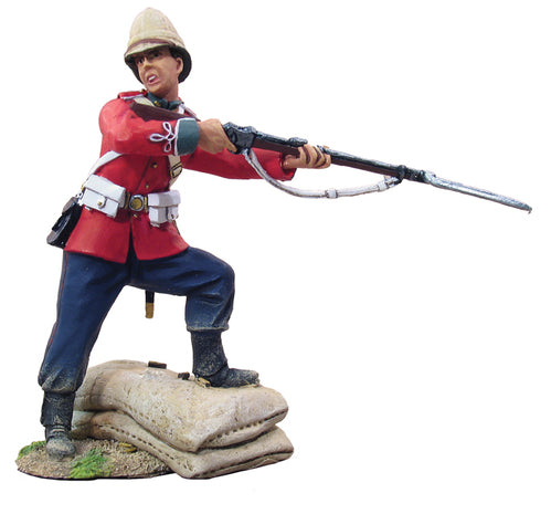 20017 Zulu War 24th Foot at Barricade Shouting - Chester Model Centre