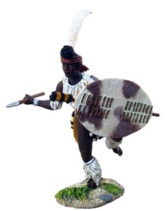 20035 Zulu War Zulu iNdlondlo Regiment Charging with Assegai No.1 - Chester Model Centre