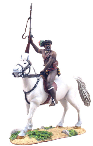 20048 Zulu War Zulu Induna, Prince Dabulamanzi Mounted (Zulu Commander at Rorke's Drift) - Chester Model Centre