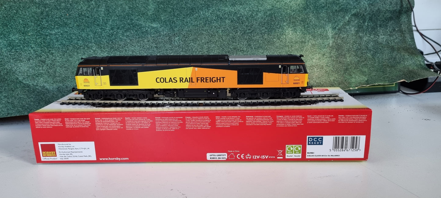 Hornby R3901 Colas Rail, Class 60, Co-Co, 60021 - Era 10 - Chester Model Centre