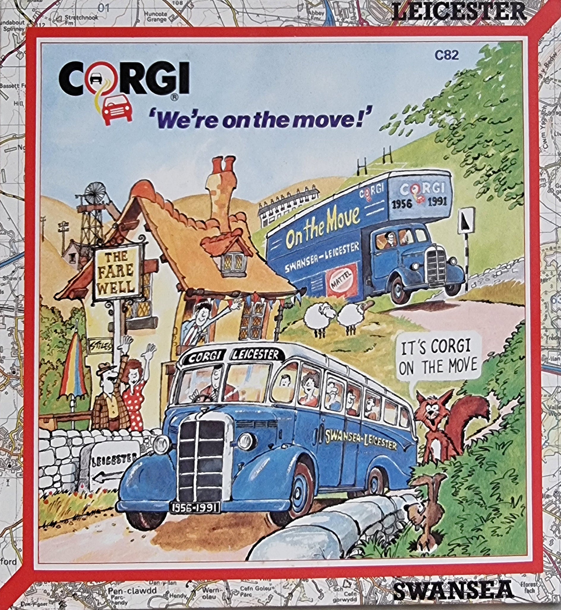 Corgi 'We're on the move!' Swansea Coach & Van set - Chester Model Centre