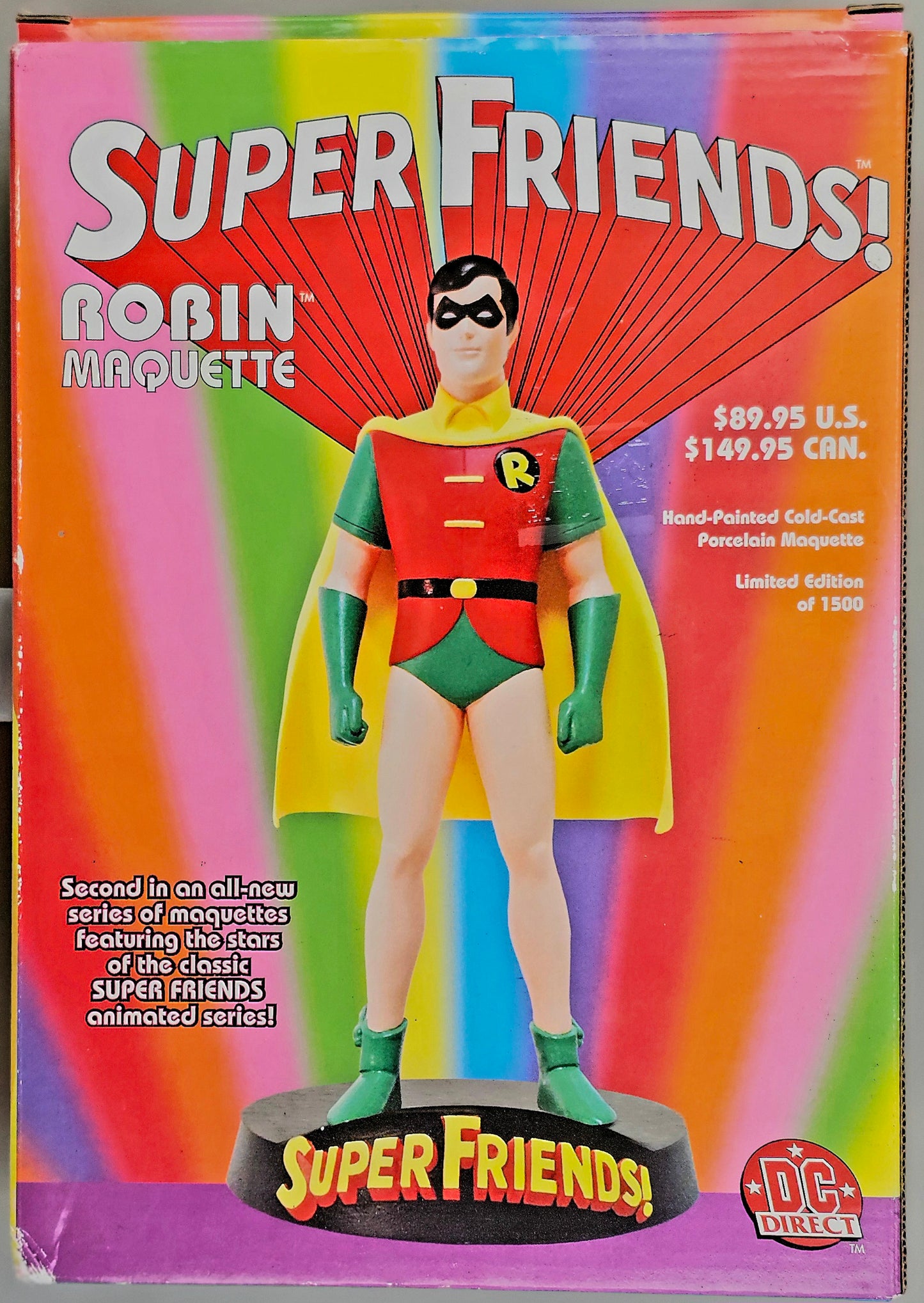 DC Direct Limited Edition (0651/1500) Hand Painted Cold-Cast Porcelain 'ROBIN' Maquette from the Super Friends Series