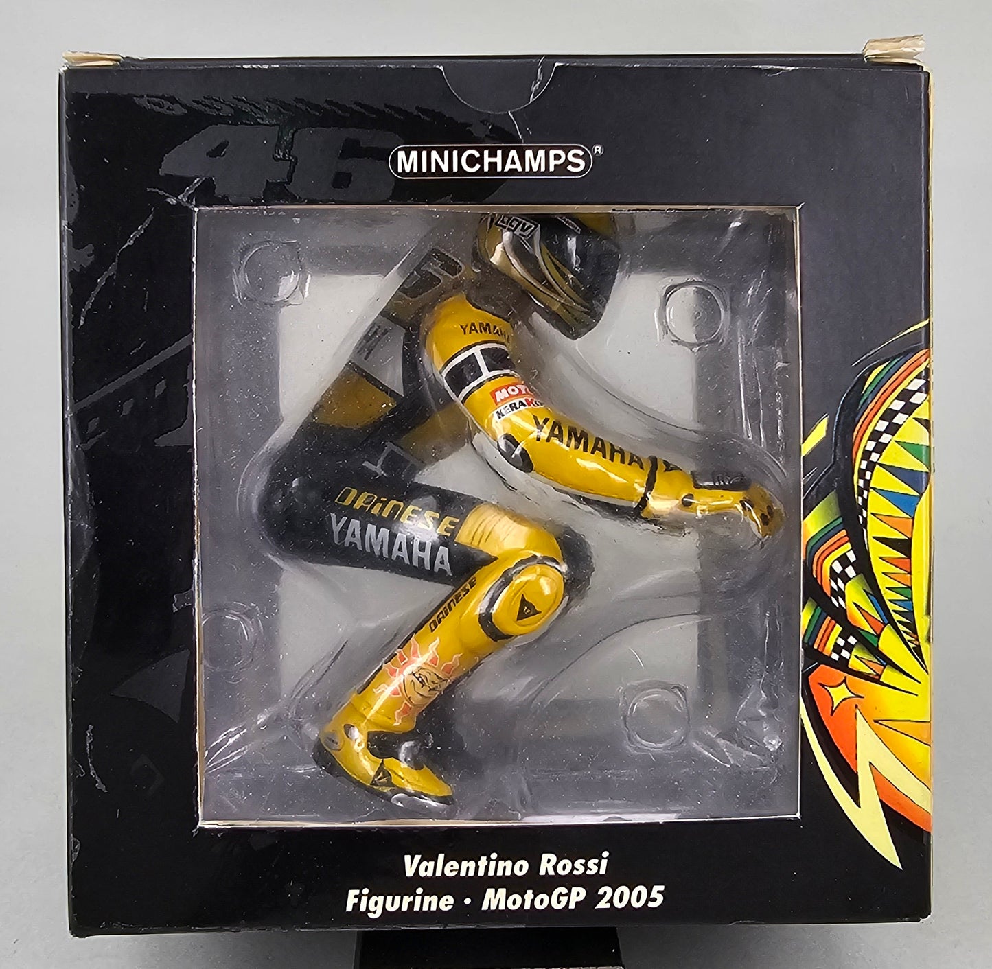 MINICHAMPS Limited Edition (2999 Pieces) 1/12 Scale #312 050196 Resin Figurine Valentino Rossi Laguna Seca MotoGP 2005 - Chester Model Centre