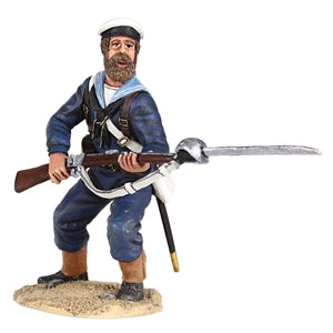 British Naval Brigade Sailor Standing Defending with Bayonet 27061 - Chester Model Centre