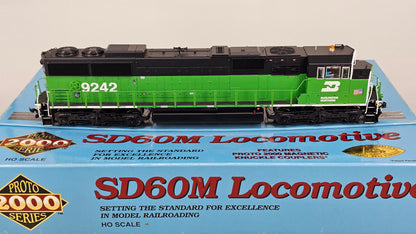 PROTO 2000 SERIES HO Scale Item:30157 SD60M Burlington Northern Locomotive #9242 in Green/Black Livery (DC Only) - Chester Model Centre