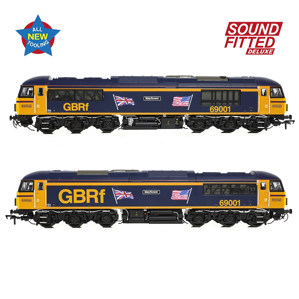 Bachmann 35-776SFX Class 69 69001 'Mayflower' GBRf (UK & US Flags) DCC Sound Fitted Deluxe Model - Chester Model Centre