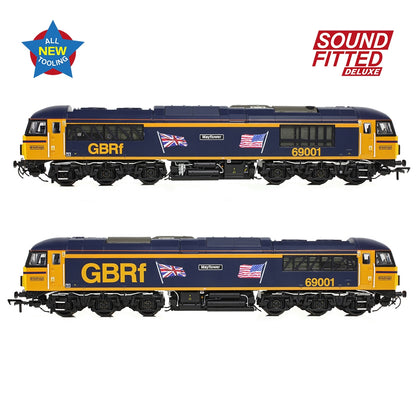 Bachmann 35-776SFX Class 69 69001 'Mayflower' GBRf (UK & US Flags) DCC Sound Fitted Deluxe Model - Chester Model Centre