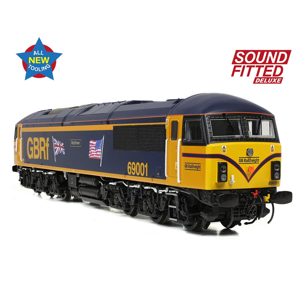 Bachmann 35-776SFX Class 69 69001 'Mayflower' GBRf (UK & US Flags) DCC Sound Fitted Deluxe Model - Chester Model Centre