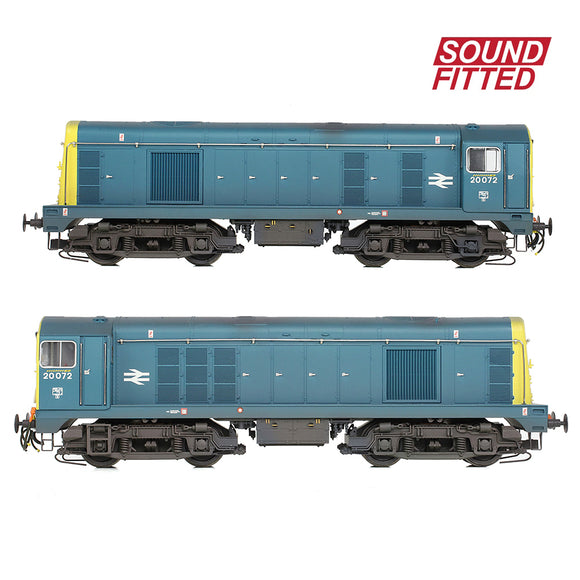 Bachmann 35-356SF Class 20/0 Disc Headcode 20072 BR Blue - Weathered  - DCC Sound Fitted