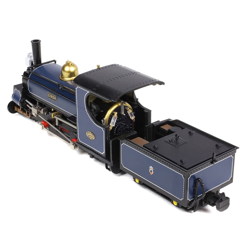 Bachmann Narrow Gauge 009 (391-135K) Mainline Hunslett 2-4-0STT 'Linda' Ffestiniog Railway Blue (Exclusive to Bachmann Collectors Club) DCC Ready - Chester Model Centre