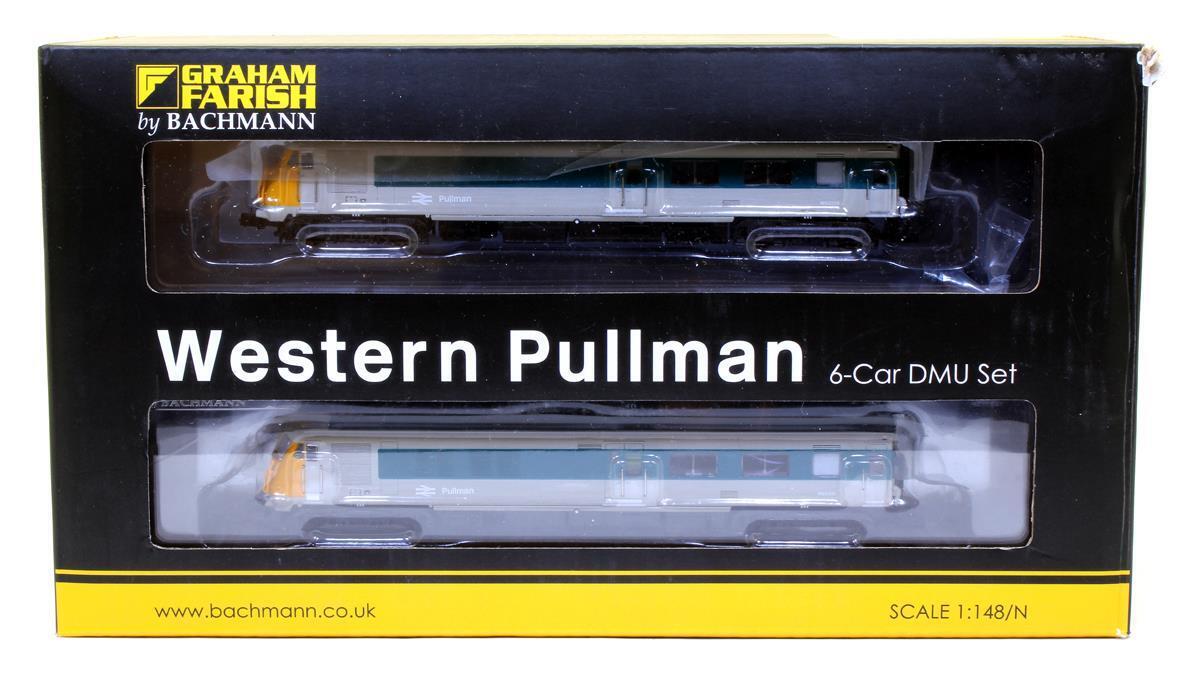 Graham Farish N Gauge 371 -742  BR 'Western Pullman' 6-Car DEMU BR Grey & Blue - Chester Model Centre
