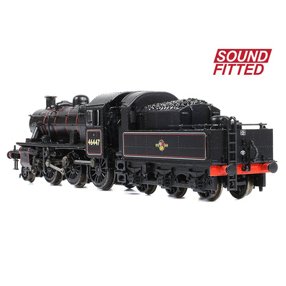 372-628ASF LMS Ivatt 2MT 46447 BR Lined Black (Late Crest) - DCC Sound Fitted - Chester Model Centre